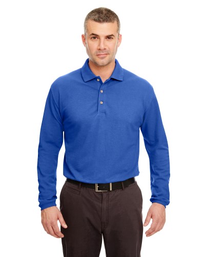 UltraClub 8532 Adult Long-Sleeve Classic Piqué Polo