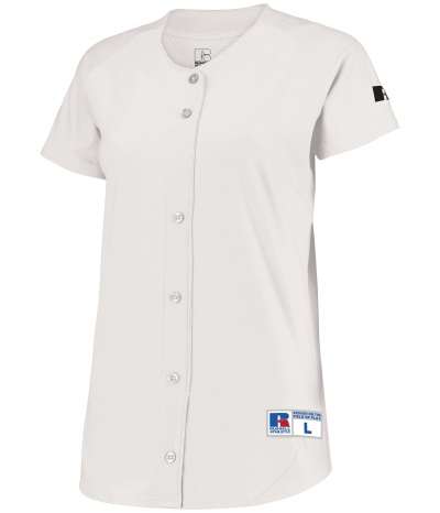 Russell Athletic 737VTX Ladies Stretch Faux Button Jersey