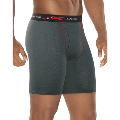 Hanes, Men's 3-Pack X-Temp Comfort Cool Boxer Briefs, Regular Length,  2XL/2XG