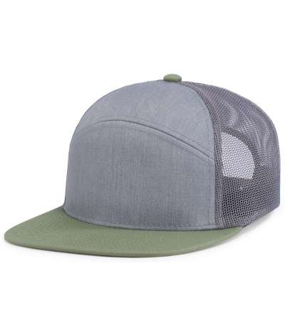 Pacific Headwear P787 6-Panel Arch Trucker Snapback Cap