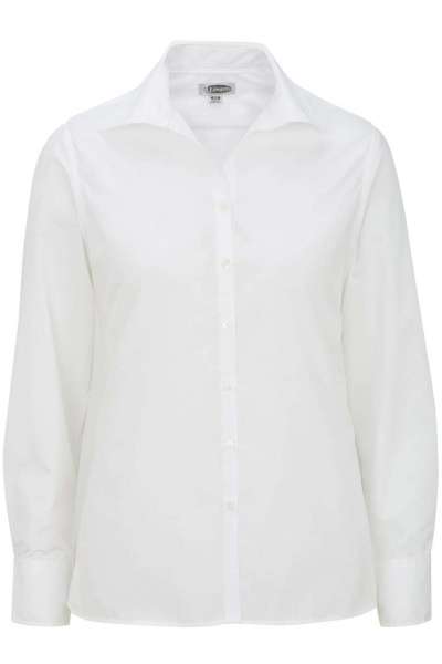 Edwards 5295 Ladies' Lightweight Open Neck Poplin Blouse-Long Sleeve