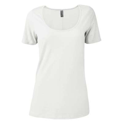 Delta Platinum Ladies CVC Short Sleeve Scoop Neck Tee