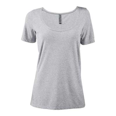 Delta Platinum Ladies Tri-Blend Short Sleeve Scoop Neck Tee