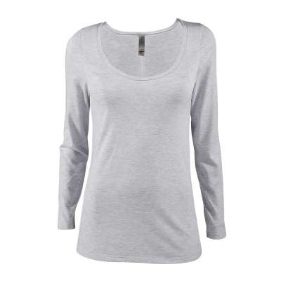 Delta Platinum Ladies Tri-Blend Long Sleeve Scoop Neck Tee