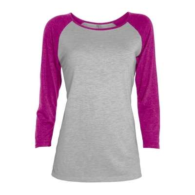 Delta Platinum Ladies 3/4 Sleeve Raglan Tee