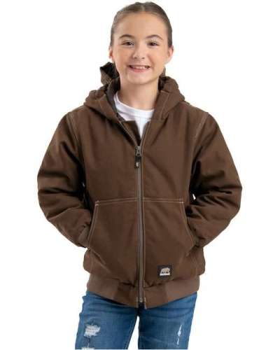 Berne BHJ61 Youth Highland Softstone Duck Hooded Jacket