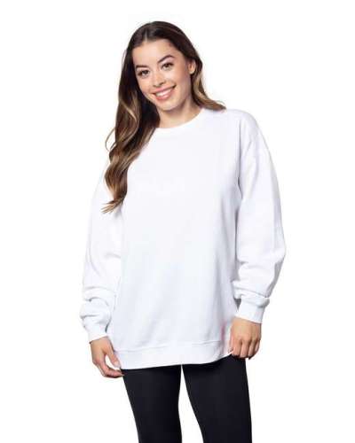 chicka-d 449CK Ladies' Burnout Campus Crew Sweatshirt