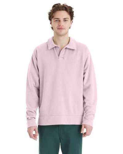 ComfortWash by Hanes GDH490 Unisex Garment Dye Polo Collar Sweatshirt