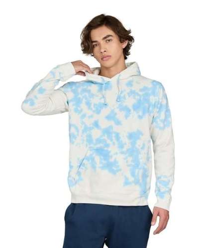 US Blanks 4412CL Unisex Made in USA Cloud Tie-Dye Hooded Sweatshirt