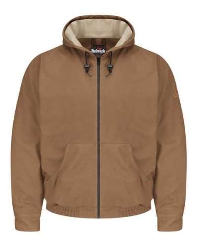 Brown Duck Hooded Jacket - EXCEL FR? ComforTouch? - Tall Sizes