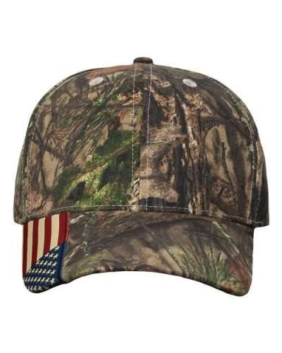 Camo Woven USA Flag Cap