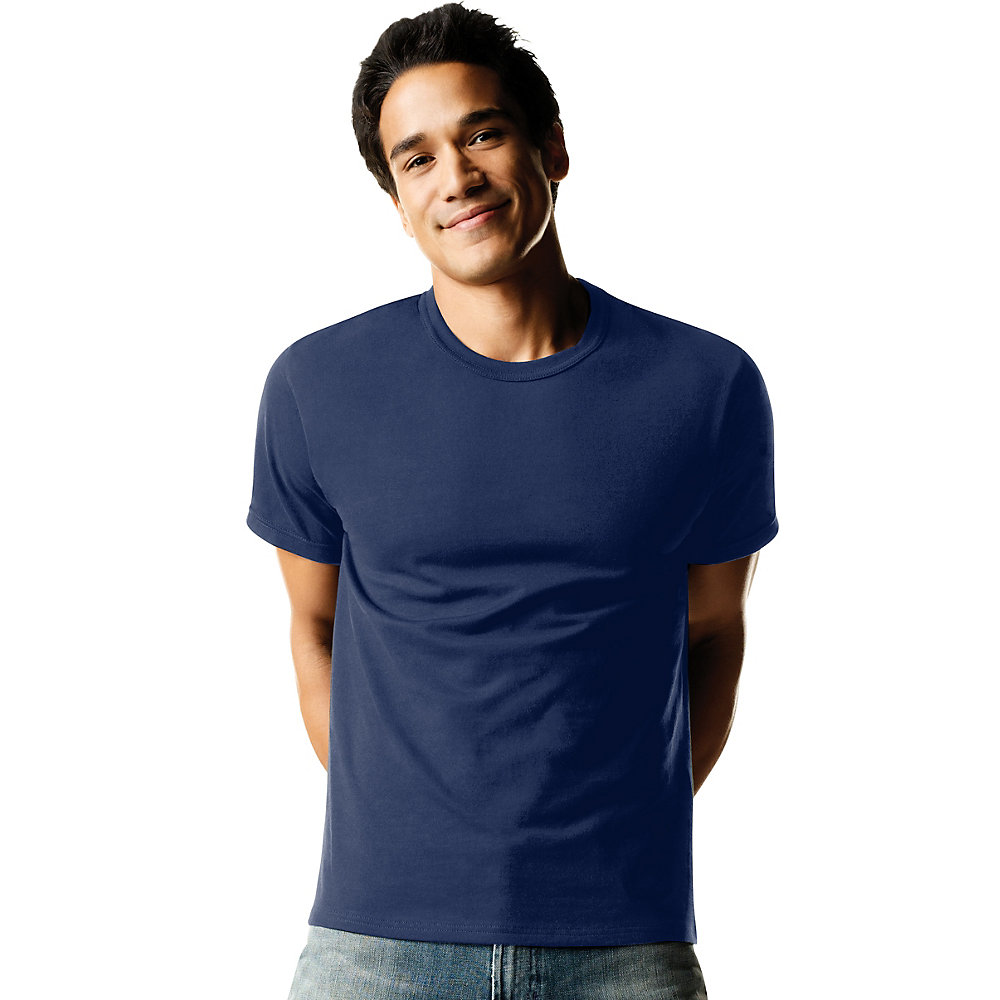 Hanes Comfortsoft Tagless Mens Dyed Crewneck Undershirt 4 Pack 0986