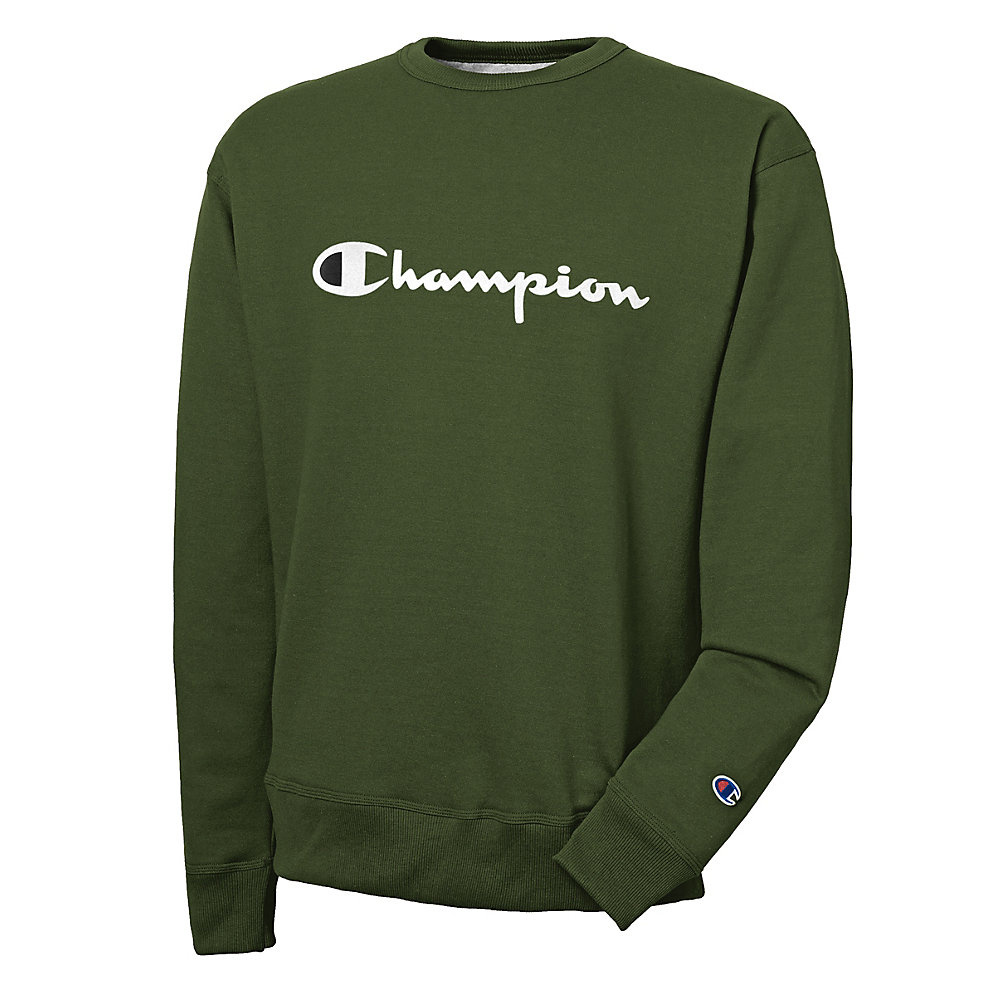 champion men's powerblend fleece logo sweatshirt