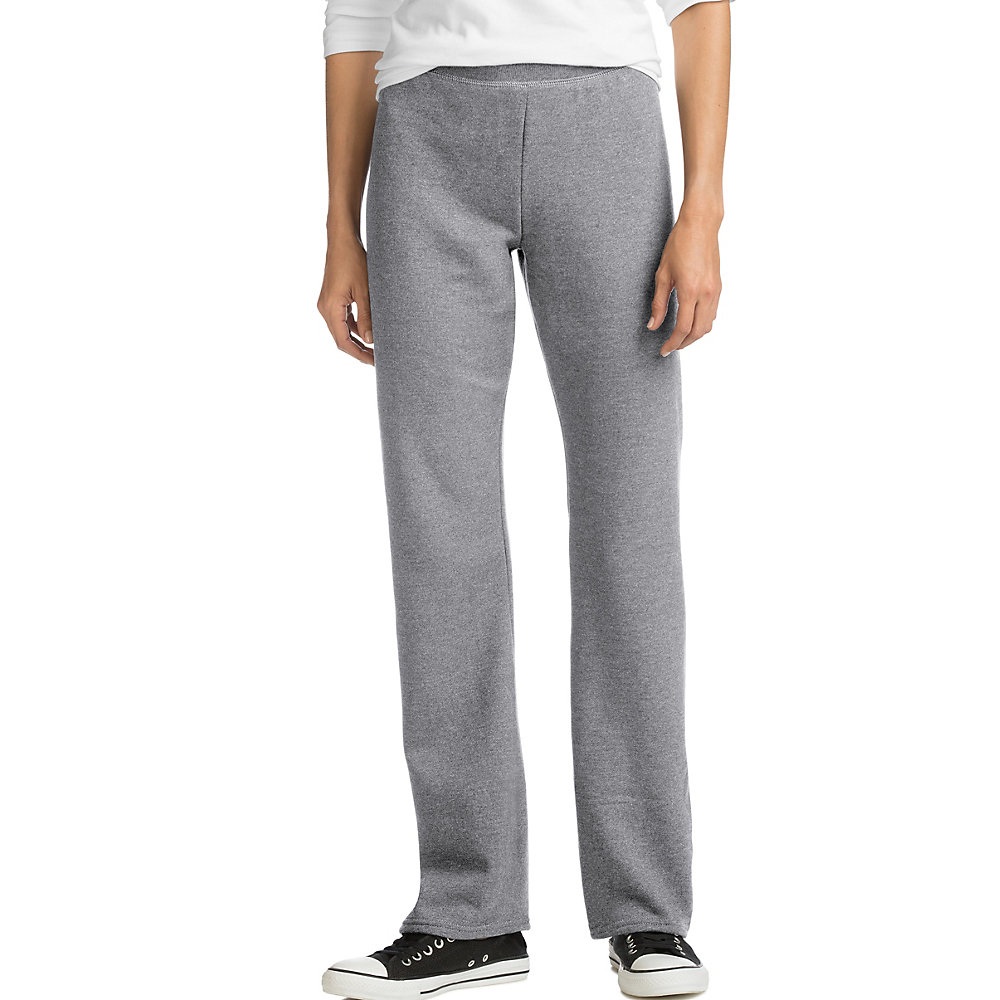 Hanes Womens ComfortSoft EcoSmart Open Leg Fleece Sweatpants