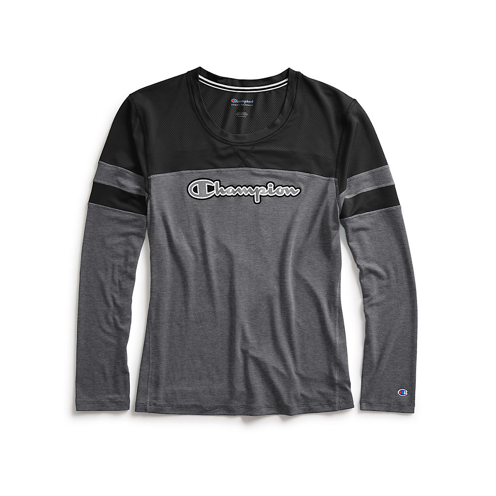 champion long sleeve gray