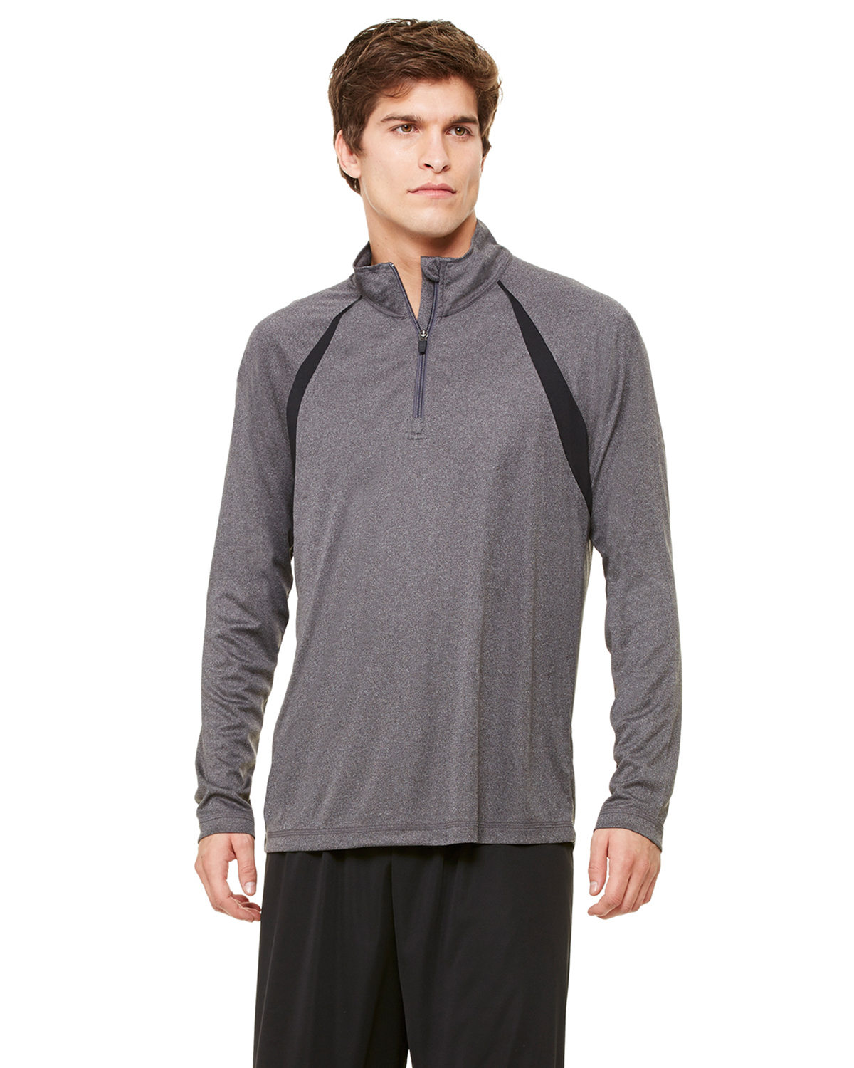 Alo Sport M3026 Men's Quarter-Zip Lightweight Pullover with Insets
