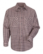 Bulwark SLD6L Plaid Long Sleeve Uniform Shirt - Long Sizes