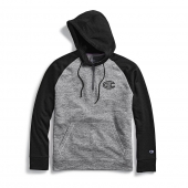 Champion Men's Stadium Fleece Quarter Zip Hoodie, Clear Gloss C Logo