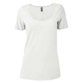 Delta Platinum Ladies CVC Short Sleeve Scoop Neck Tee