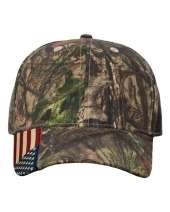 Camo Woven USA Flag Cap